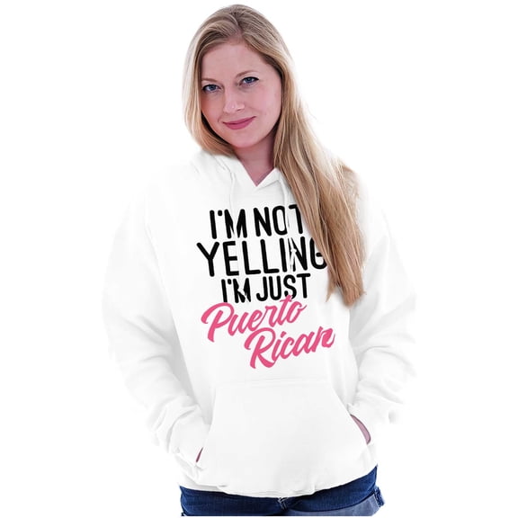 Puerto Rican Funny Yelling Boricua Women Plus Size Graphic Pullover Hoodie Brisco Brands 5X