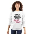 thumbnail image 1 of Puerto Rican Funny Yelling Boricua Women Plus Size Crewneck Sweatshirt Brisco Brands 2X, 1 of 5