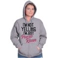 thumbnail image 1 of Puerto Rican Funny Yelling Boricua Zip Hoodie Sweatshirt Women Brisco Brands S, 1 of 5