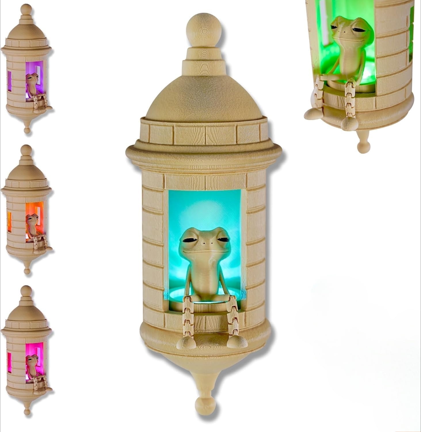 Puerto Rican Garita Wall Lamp with Coqui Sound, Multi-Color LED Night Light & Remote Control Decor