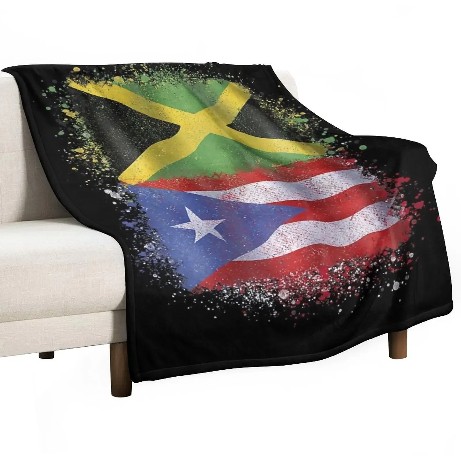 Puerto Rican Jamaican Love Jamarican Throw Blanket Luxury Brand cosplay