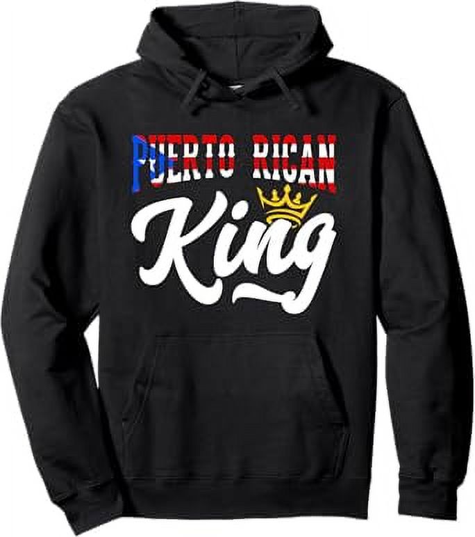 Puerto Rican King Puerto Rico Boricua Puerto Rico Flag Pullover Hoodie