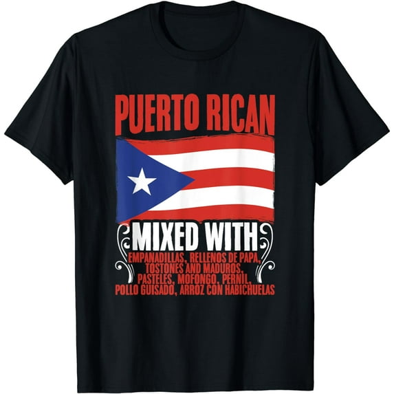 Puerto Rican Mixed With Puerto Rico Puerto Rican Flag Pride T-Shirt