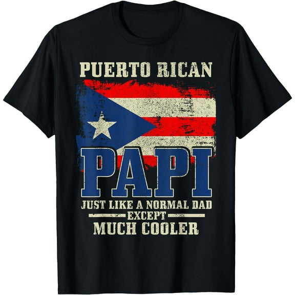 Puerto Rican Papi Dad Puerto Rico Pride Boricua Father's Day T-Shirt Tops Tee