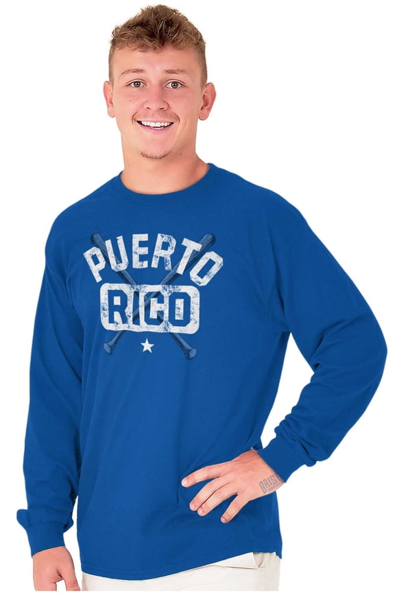 Puerto Rican Pride Baseball PR Sports Long Sleeve TShirt Men Women Brisco Brands L