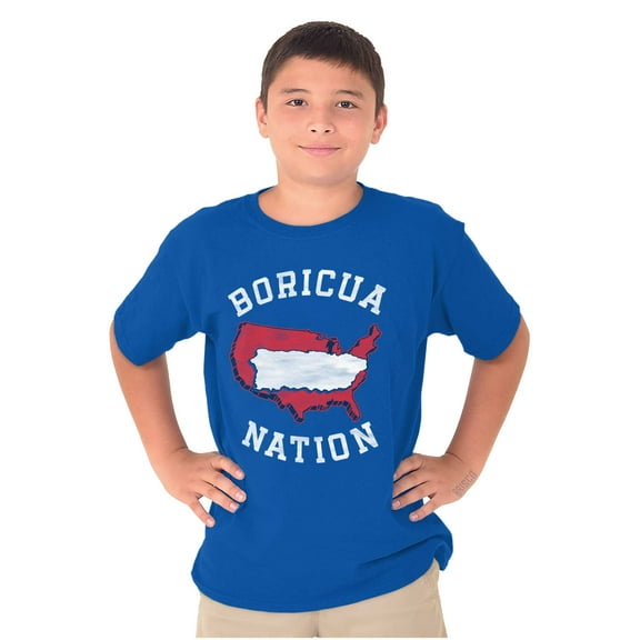 Puerto Rican Pride Boricua Se Levanta Crewneck T Shirts Boy Girl Teen Brisco Brands X