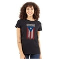 thumbnail image 1 of Puerto Rican Pride Frayed PR Flag Womens Slim Fit Graphic Tee Brisco Brands S, 1 of 5