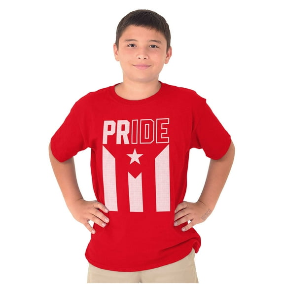 Puerto Rican Pride PR National Flag Crewneck T Shirts Boy Girl Teen Brisco Brands X