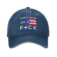 thumbnail image 1 of Puerto Rican Pride Unisex Adult Washed Denim Cotton Sport Outdoor Baseball Cap Adjustable Cowboy Baseball Hat, 1 of 5