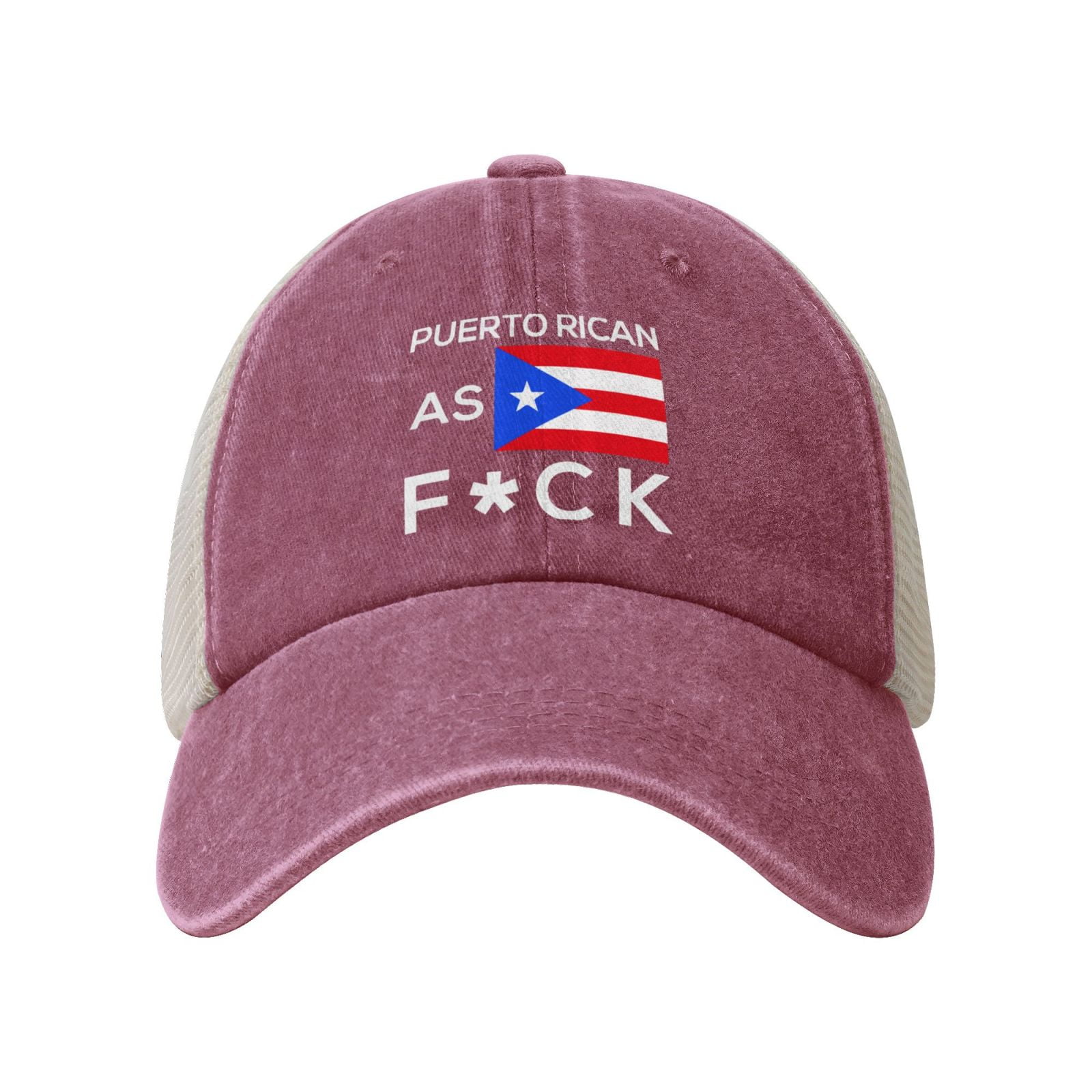 Casquette Snapback RV à Visière Plate Unisex - Drapeau Puerto Rico, Noir, Réglable