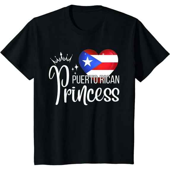 Puerto Rican Princess Boricua Heart T-Shirt Shirts