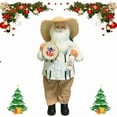 thumbnail image 1 of Puerto Rican Style Santa Claus Figurine, Cultural Holiday Home Decor with Festive Details, Handcrafted Christmas Decoration for Shelf and Mantel(Multicolor), 1 of 7
