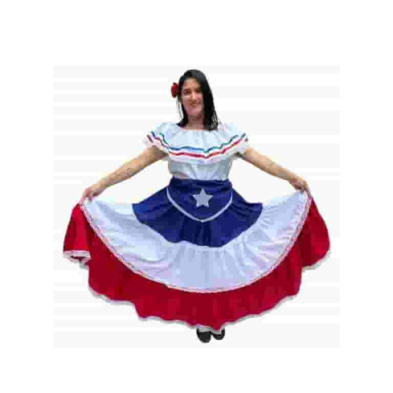 Puerto Rican Traditional Women Fiesta Dress with Blue Flag & Star Belt - Walmart.com Puerto Rican Traditional Women Fiesta Dress with Blue Flag & Star Belt - Walmart.com