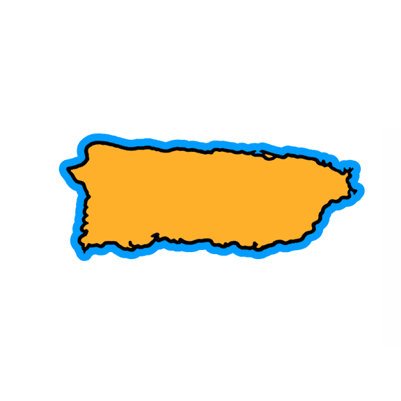 Puerto Rican flag cookie Cutter design