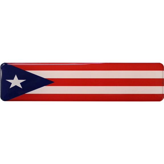 Puerto Rico 3D Domed Sticker (Long)
