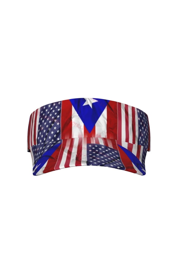 Puerto-Rico-America-Flag Sport Visor Hats Sun Protection Outdoor Activity For Women Men