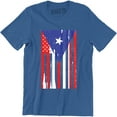 thumbnail image 1 of Puerto Rico American Flag Men's Rican US USA Pride T-Shirt, 1 of 4