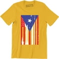 thumbnail image 1 of Puerto Rico American Flag Men's Rican US USA Pride T-Shirt, 1 of 4