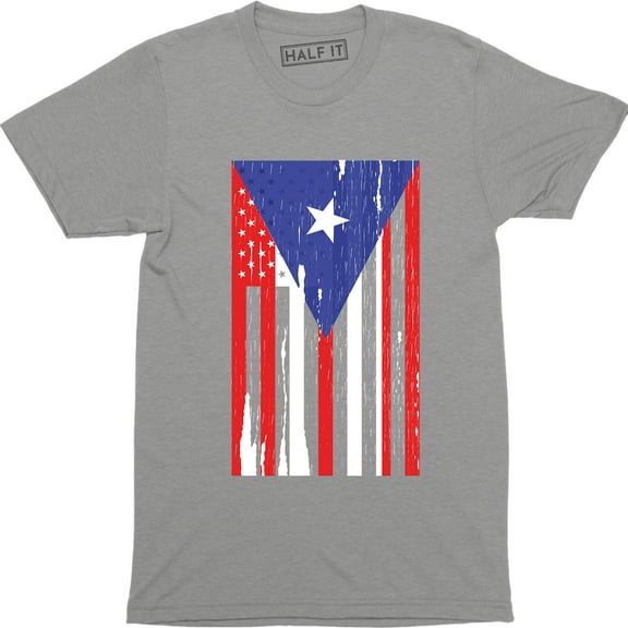 Puerto Rico American Flag Men's Rican US USA Pride T-Shirt