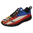 thumbnail image 1 of Puerto Rico American Flag Shoes for Men Women Running Shoes Lightweight Walking Sneakers Mesh Athletic Sport Shoes Black Size 9, 1 of 5