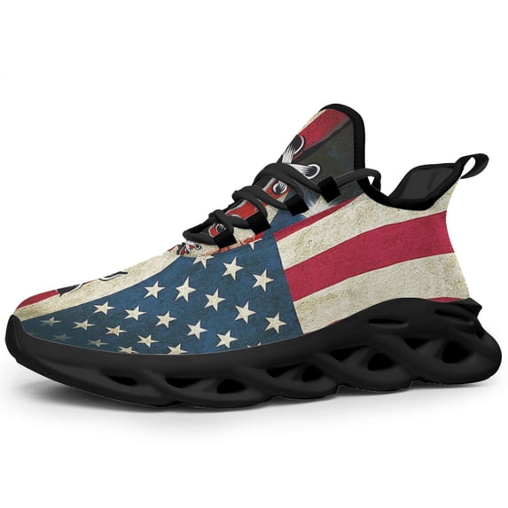 Puerto Rico American Shoes Trail Running Shoe Non-Slip Breathable Comfortable Sneakers Black Size 4.5