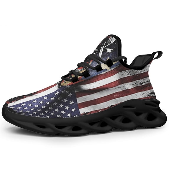 Puerto Rico American flag Shoes Trail Running Shoe Non-Slip Breathable Comfortable Sneakers Black Size 5