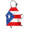 thumbnail image 1 of Puerto Rico Apron, Simple Graphic Illustration of Puerto Rico Flag Stripes Star, Unisex Kitchen Bib with Adjustable Neck for Cooking Gardening, Adult Size, Vermilion Violet Blue, by Ambesonne, 1 of 4