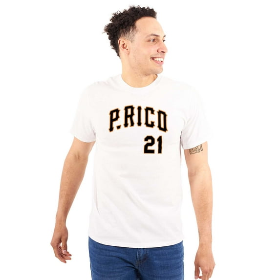 Puerto Rico Baseball Game Player 21 Men's Graphic T Shirt Tees Brisco Brands X