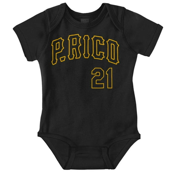 Puerto Rico Baseball Game Player 21 Romper Boys or Girls Infant Baby Brisco Brands 12M