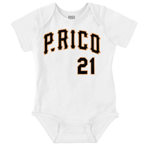 Puerto Rico Baseball Game Player 21 Romper Boys or Girls Infant Baby Brisco Brands 24M