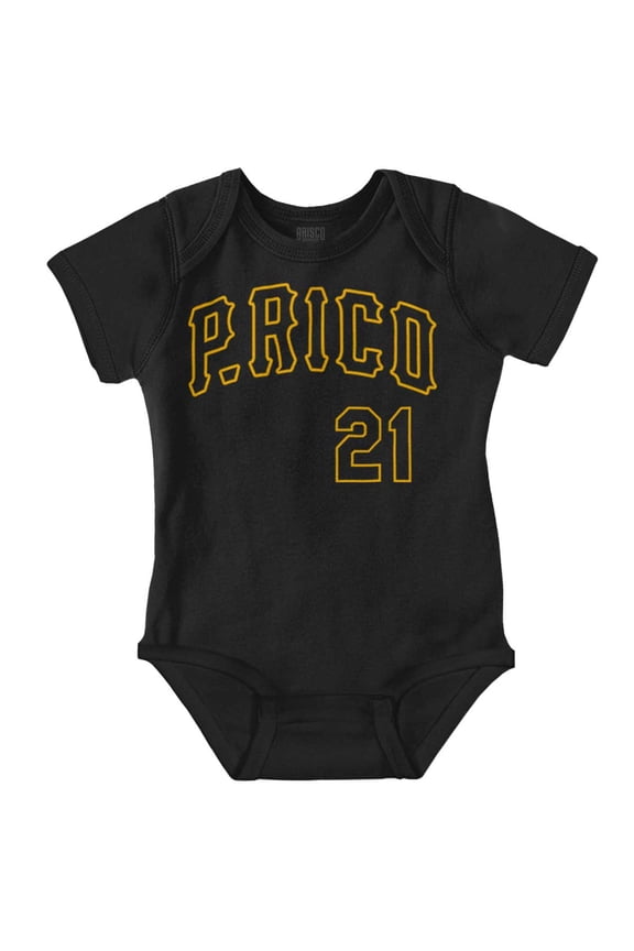 Puerto Rico Baseball Game Player 21 Romper Boys or Girls Infant Baby Brisco Brands 6M