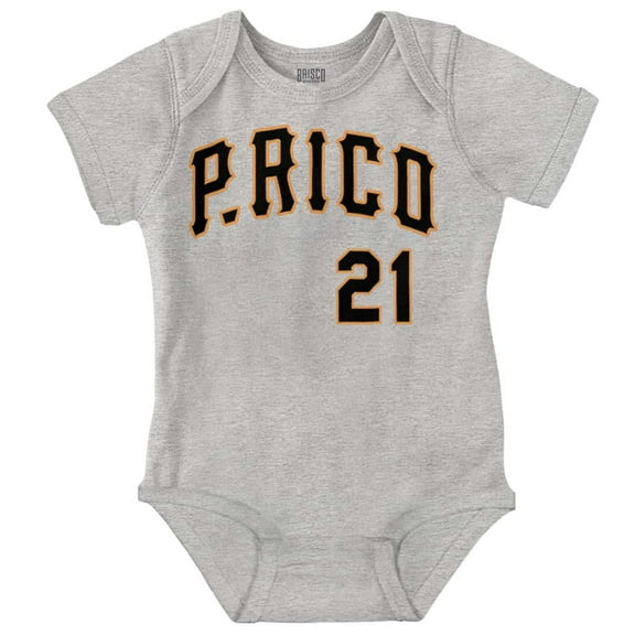 Puerto Rico Baseball Game Player 21 Romper Boys or Girls Infant Baby Brisco Brands NB