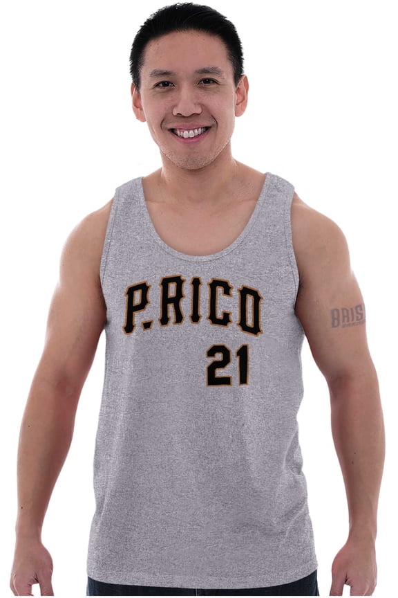 Puerto Rico Baseball Game Player 21 Tank Top T Shirts Men Women Brisco Brands M
