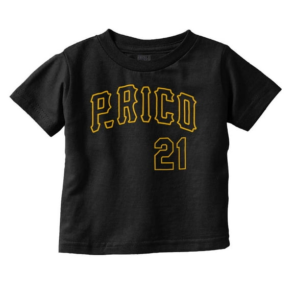 Puerto Rico Baseball Game Player 21 Toddler Boy Girl T Shirt Infant Toddler Brisco Brands 2T