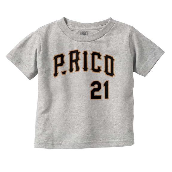 Puerto Rico Baseball Game Player 21 Toddler Boy Girl T Shirt Infant Toddler Brisco Brands 6M