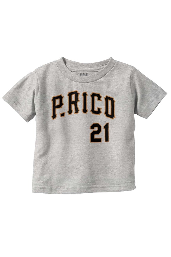 Puerto Rico Baseball Game Player 21 Toddler Boy Girl T Shirt Infant Toddler Brisco Brands 6M