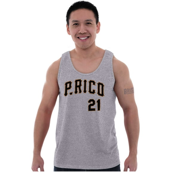 Puerto Rico Baseball Game Player 21 Plus Size Graphic Tank Top Brisco Brands 2X