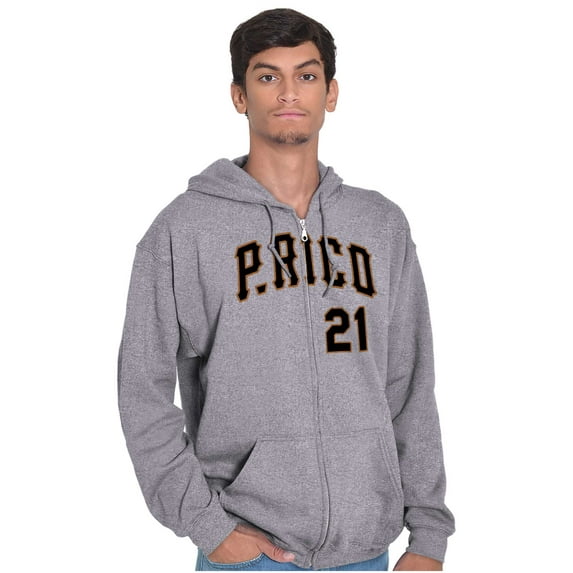 Puerto Rico Baseball Game Player 21 Unisex Fleece Graphic Zip Up Hoodie Brisco Brands 5X