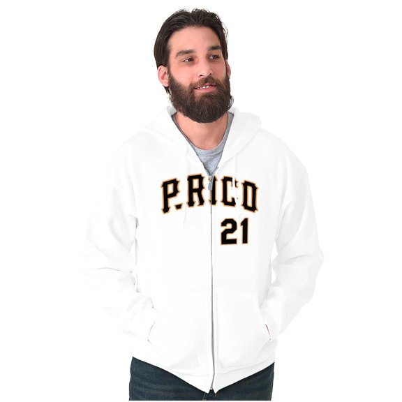 Puerto Rico Baseball Game Player 21 Unisex Fleece Graphic Zip Up Hoodie Brisco Brands 5X