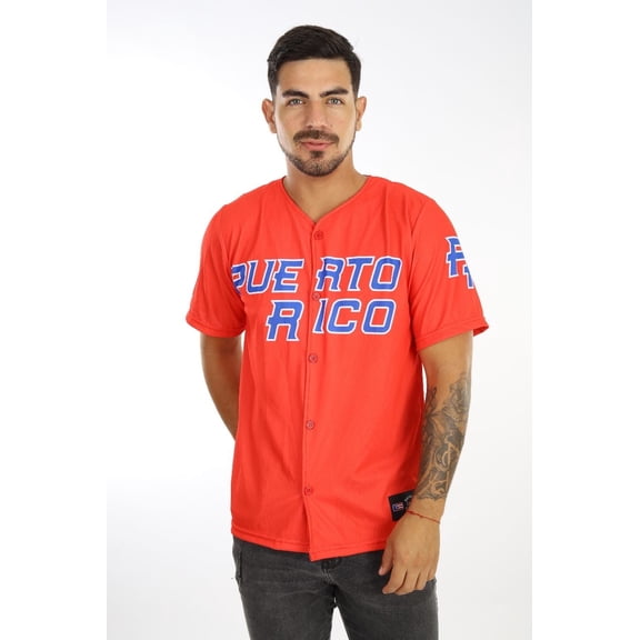 Puerto Rico Baseball Jersey Boricua 21 Red