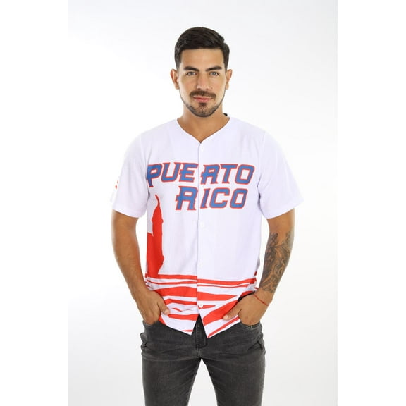 Puerto Rico Baseball Jersey Red Waves