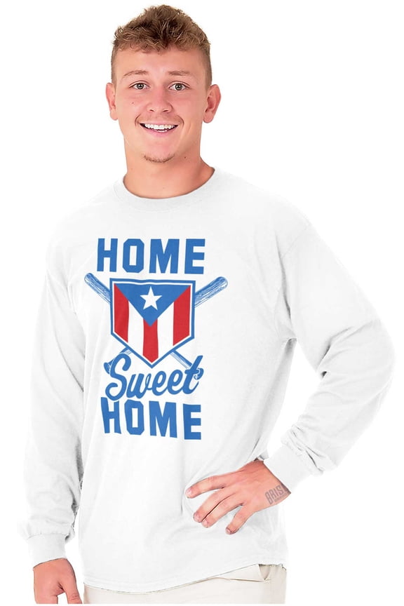 Puerto Rico Baseball State Flag Pride Long Sleeve TShirt Men Women Brisco Brands S