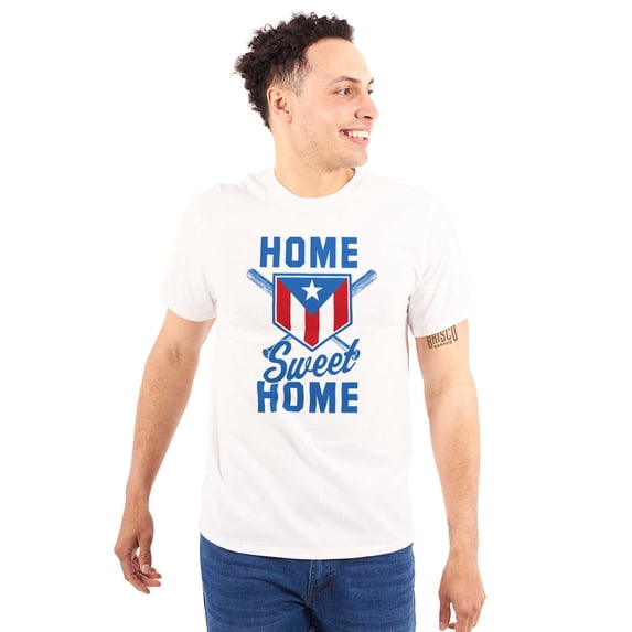 Puerto Rico Baseball State Flag Pride Men's Graphic T Shirt Tees Brisco Brands M