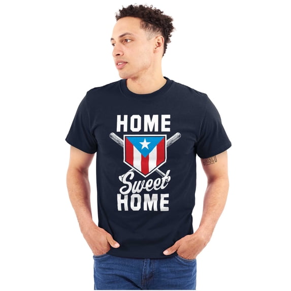 Puerto Rico Baseball State Flag Pride Men's Graphic T Shirt Tees Brisco Brands S