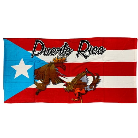 Puerto Rico Beach Towel Flag Gallos