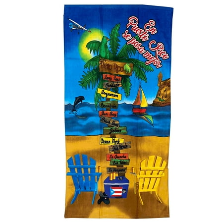 Puerto Rico Beach Towel Se Pasa Mejor