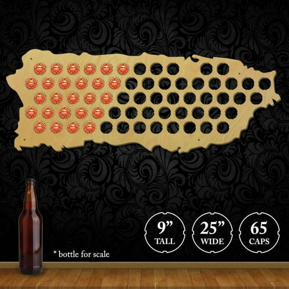 Puerto Rico Beer Cap Map