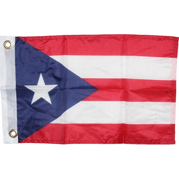 Puerto Rico Boat Flag 12Inch X 18Inch Grommets Super Polyester Waterproof Banner