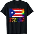 thumbnail image 1 of Puerto Rico Boricua Gay Pride LGBT Rainbow Wepa T-Shirt, 1 of 3