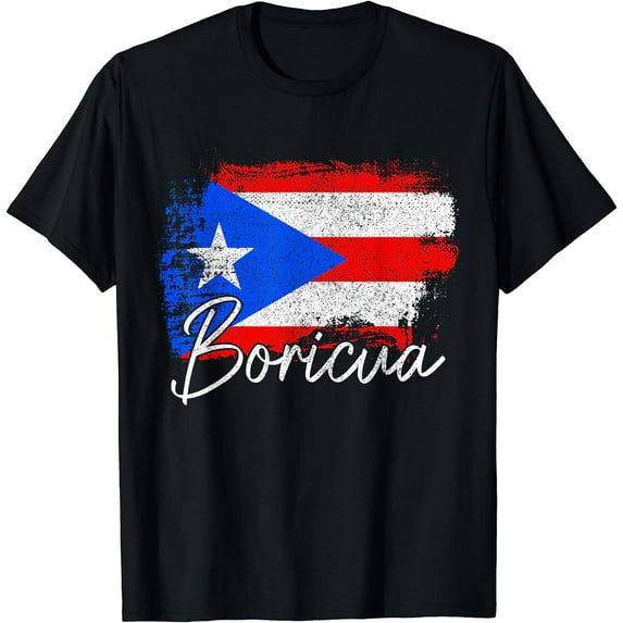 Puerto Rico Boricua Vintage Puerto Rican Flag Pride T-Shirt